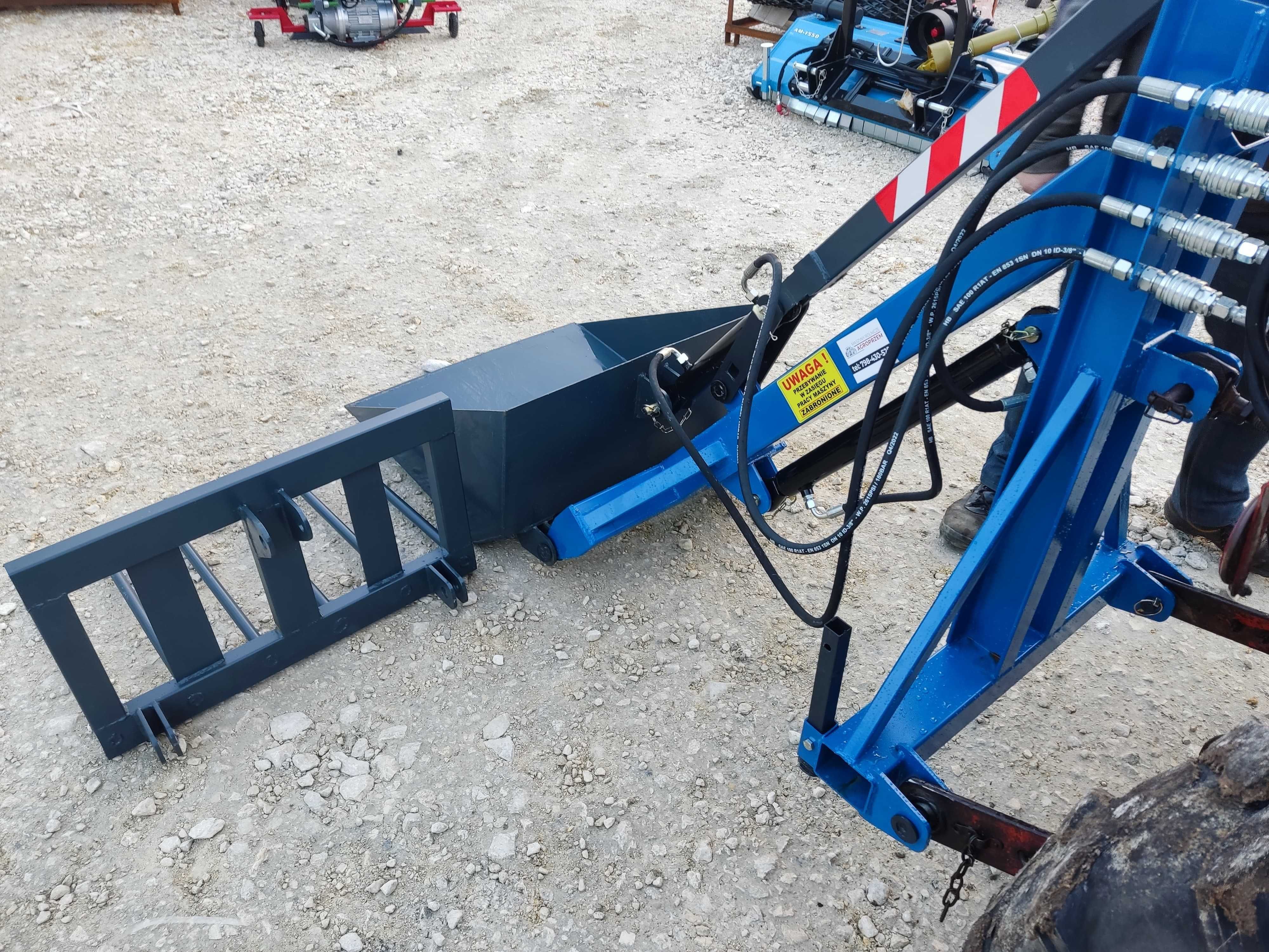 Na tył ciągnika ładowacz tur  do piachu ziemi żwiru hydrauliczna łycha