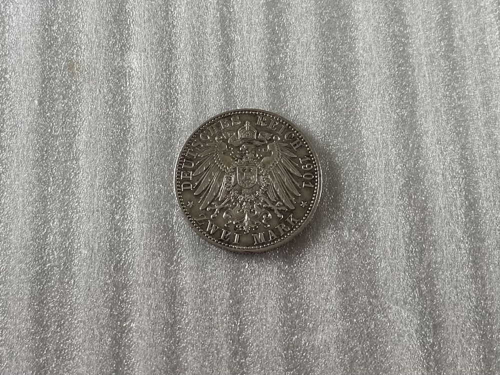 2 Marki 1901 SREBRNA moneta cesarstwo niemieckie
