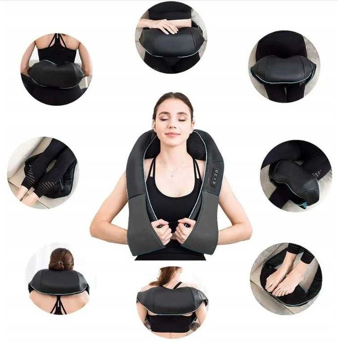 PREZENT PISTOLET do Masażu z Wyświetlaczem+ Masażer Shiatsu do Ciała