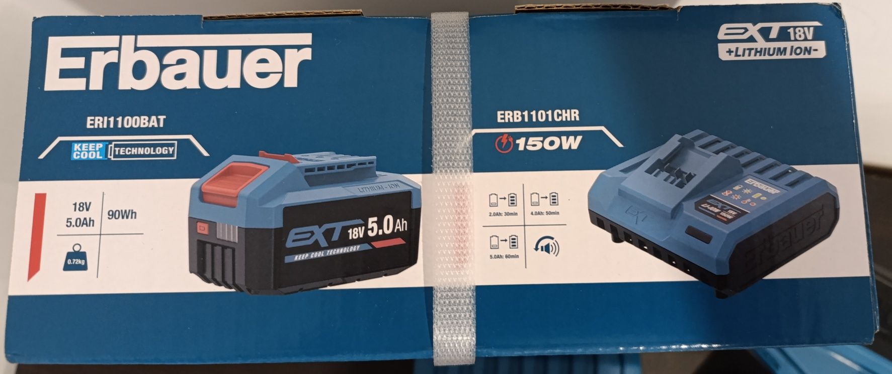 Zastaw BATETIA 5.0Ah + ŁADOWARKA  ERBAUER - nowe z Castoramy