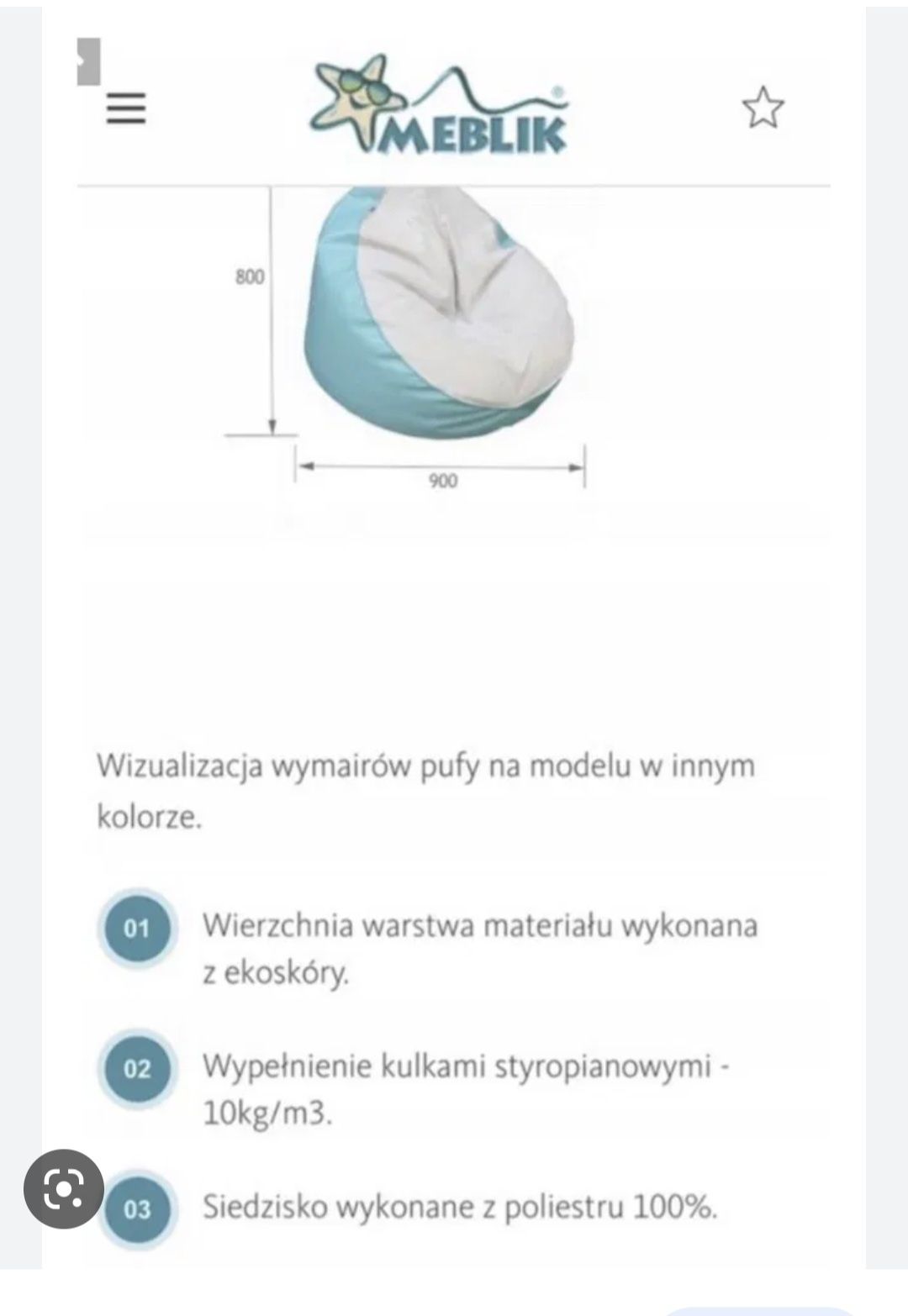 Pufa worek- Meblik