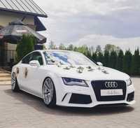 Auto, samochód do ślubu Audi RS7 Look biały diament, Jedyny taki!