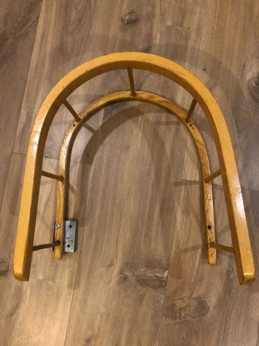 Drewniane oparcie do sanek, podpórka z tyłu na sanki