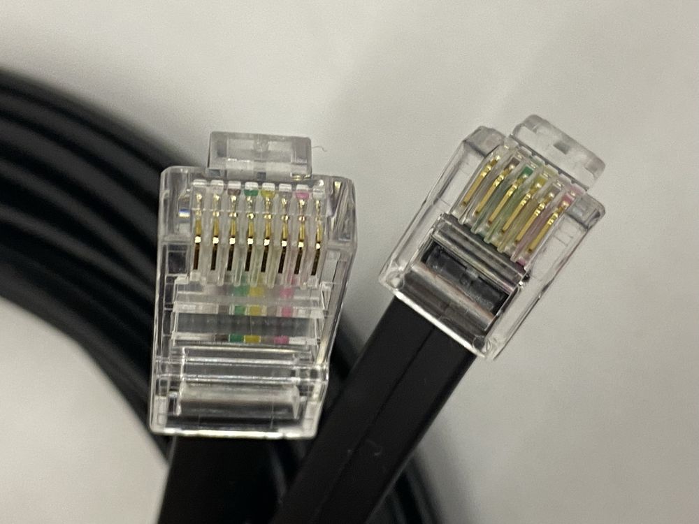 Кабель RJ12–RJ45 6p-8p (1:1),  6 метрів — для POS, кас, модемів,