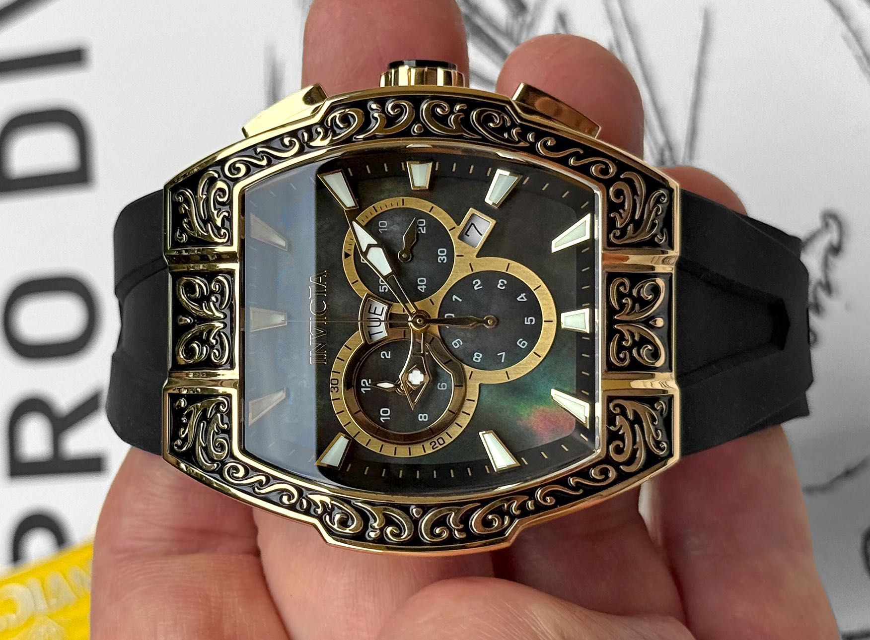 Invicta 44790 S1 Rally EXCALIBUR Swiss Ronda 5050.E Pearl 47 mm.