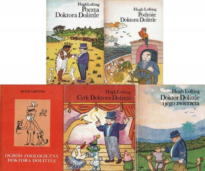 Doktor Dolittle x 5: i jego .. Podróże Cyrk Poczta Ogród zoo.. LOFTING