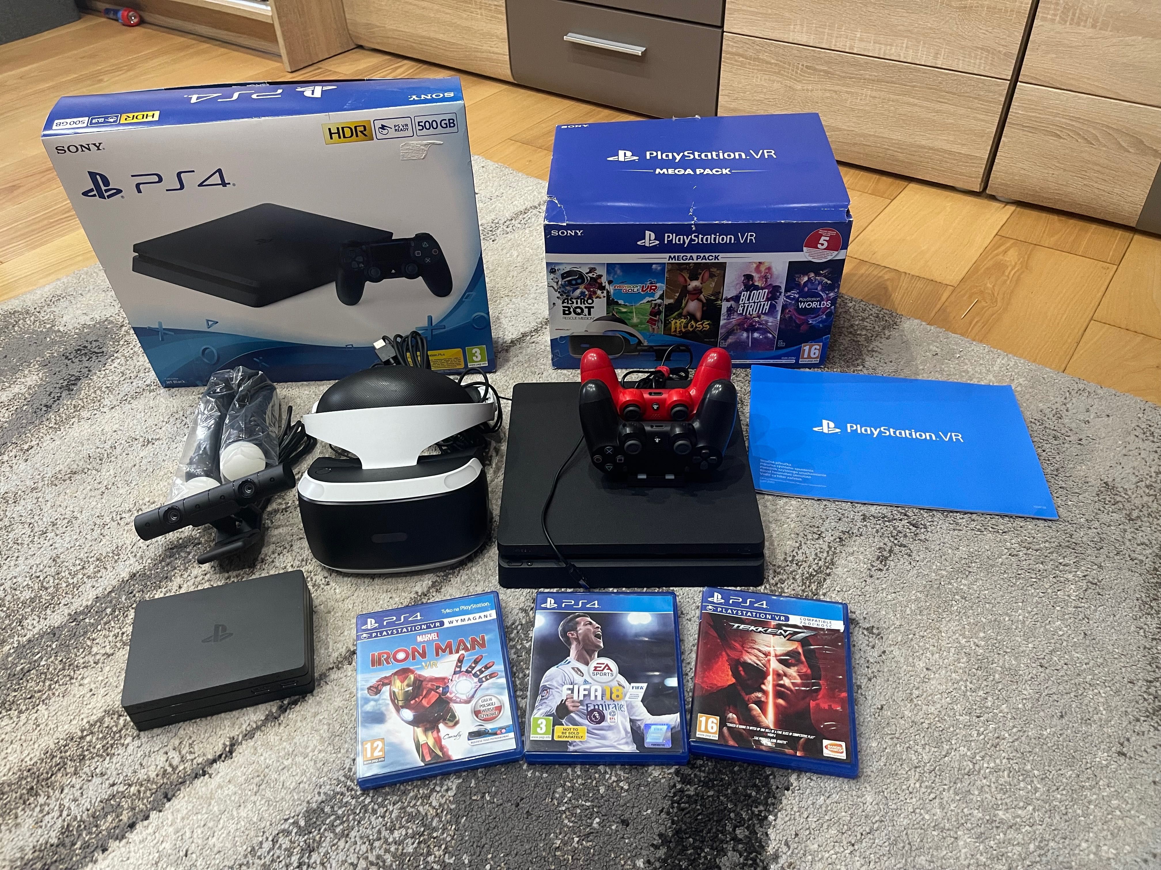 Konsola PlayStation PS4Slim 500gb + VRMega Pack