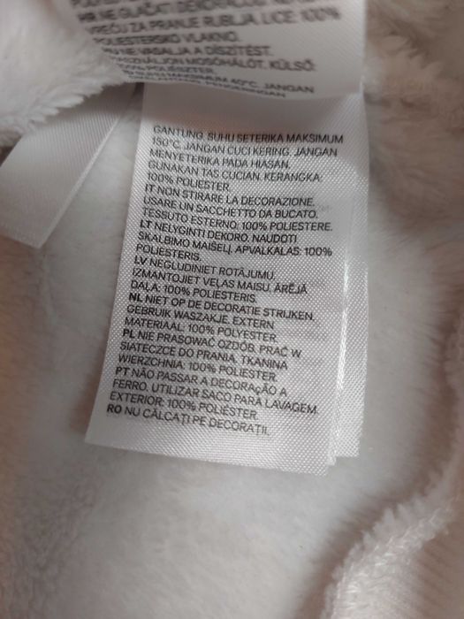 Biały świąteczny sweter dla dziewczynki, H&M, rozmiar 134-140