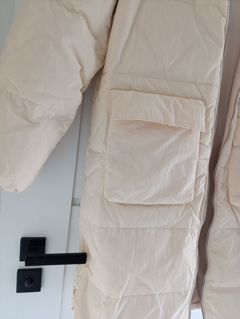 Kurtka puchowa Reserved 146 płaszcz pikowany puch 50% pierze 50%