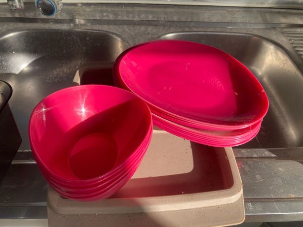 Tupperware e recipientes pratos de Plastico tabuleiro frigideira sertã