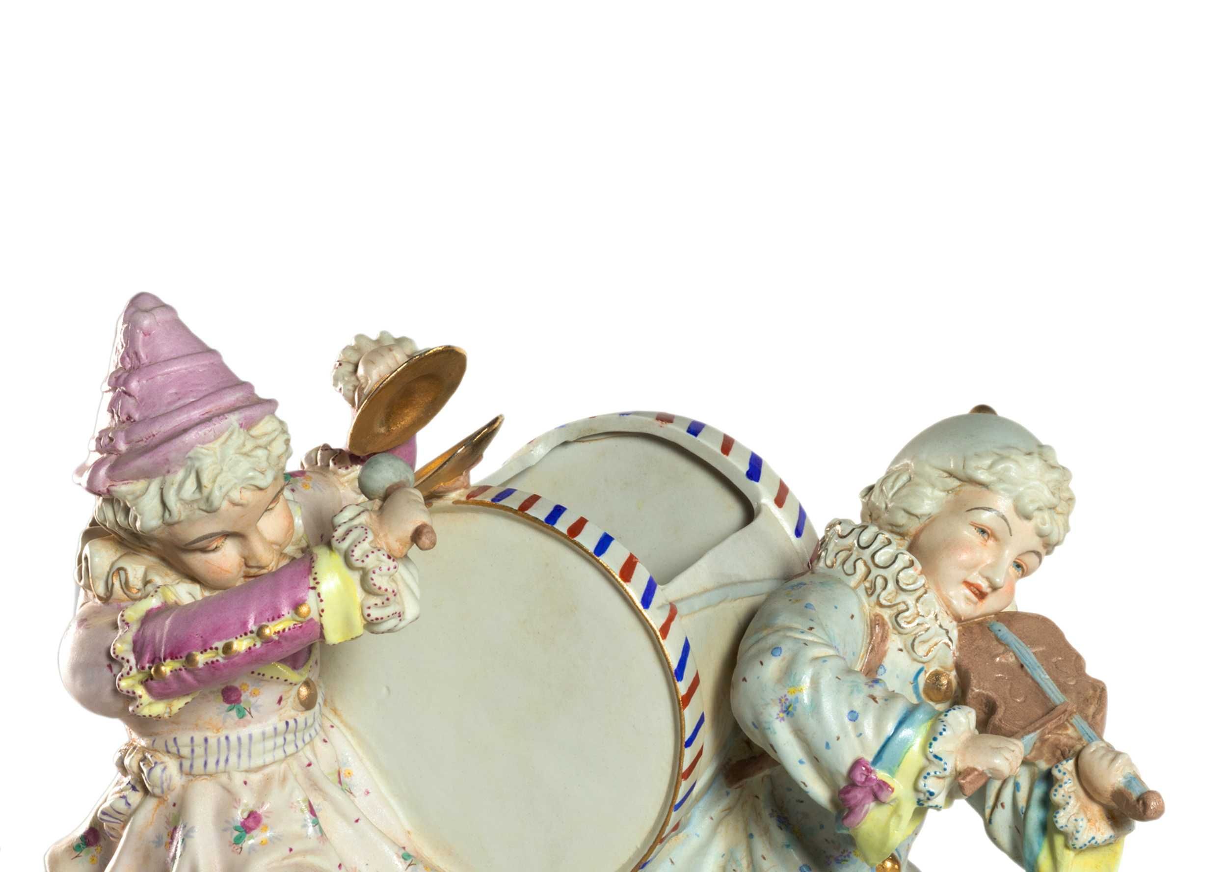 Estátua porcelana músicos Meissen | século XIX