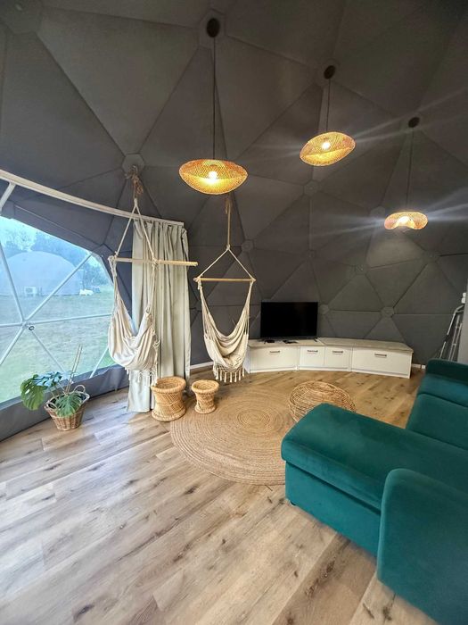 Glamping marki Polidomes kopuła mieszkalna namiot sferyczny Luksusowy