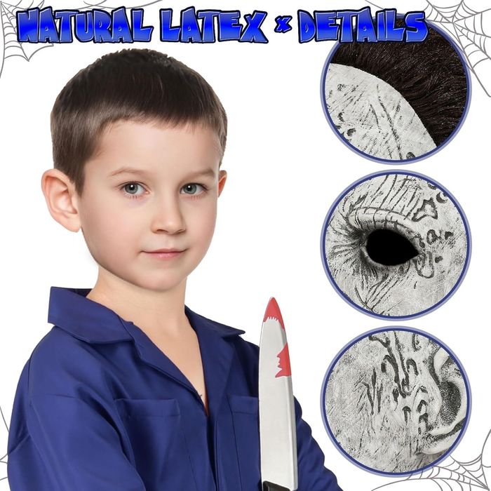 Dziecięcy kostium horrorowego bohatera z maską Rozmiar 6-9 Lat 8 Lat