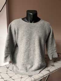 Szary kaszmirowy sweter,r.44
