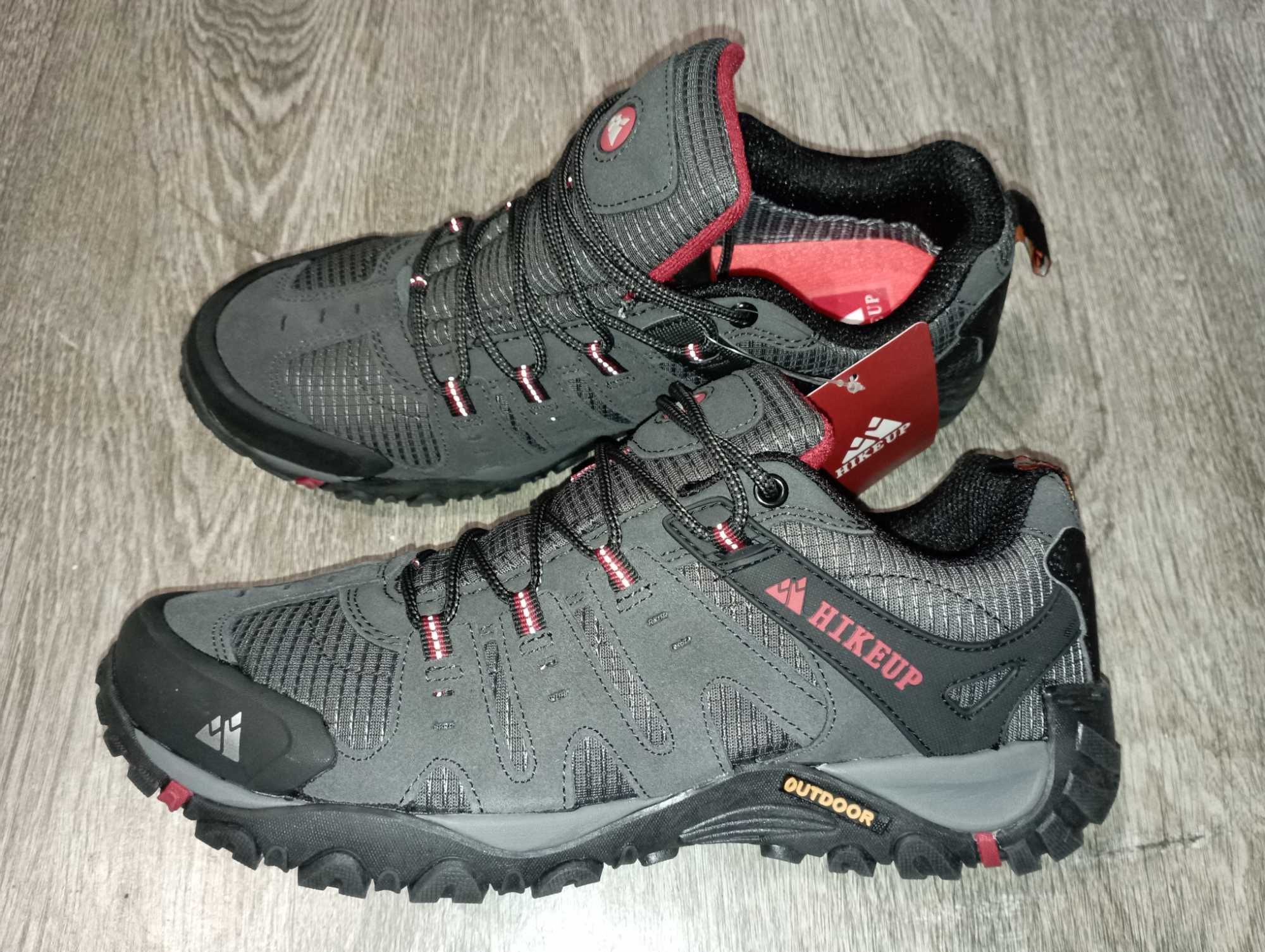 Трекінгові кросівки hikeup койот, темно сірі, 43р.