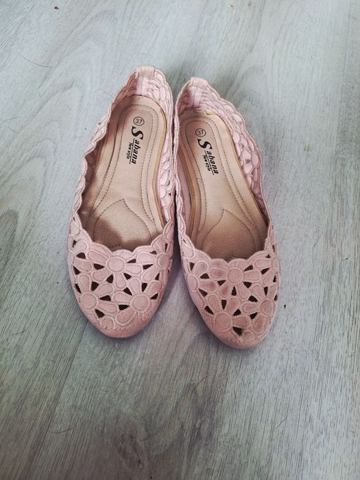 Haftowane baleriny w kwiaty rozmiar 37