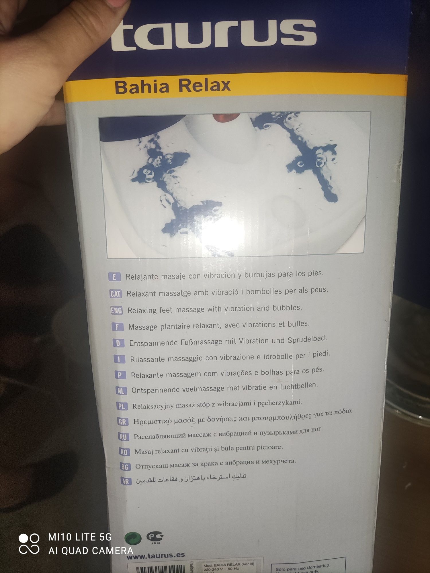 Massajador de pés Taurus Bahia relax novo