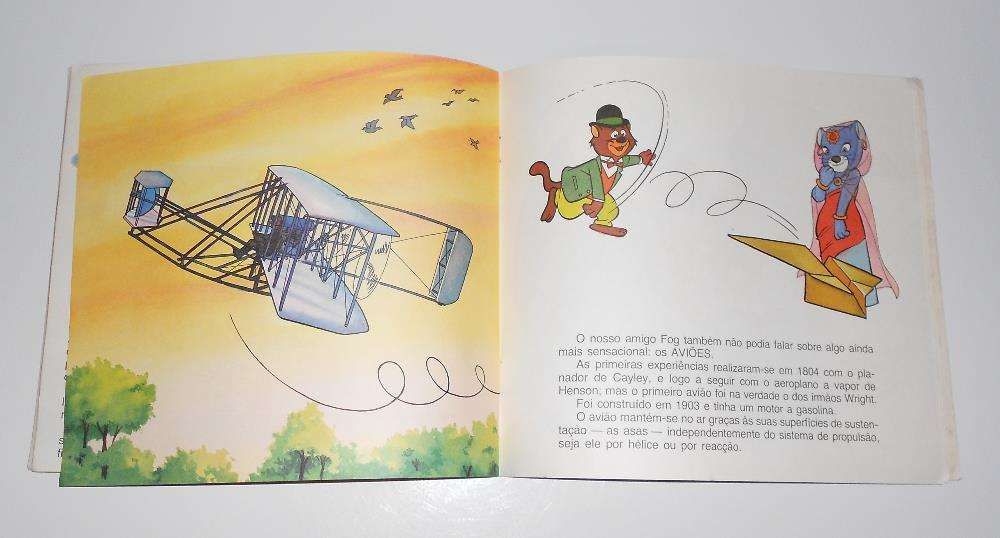Antigo Livro Willy Fog Os transportes Aéreos - Disvenda