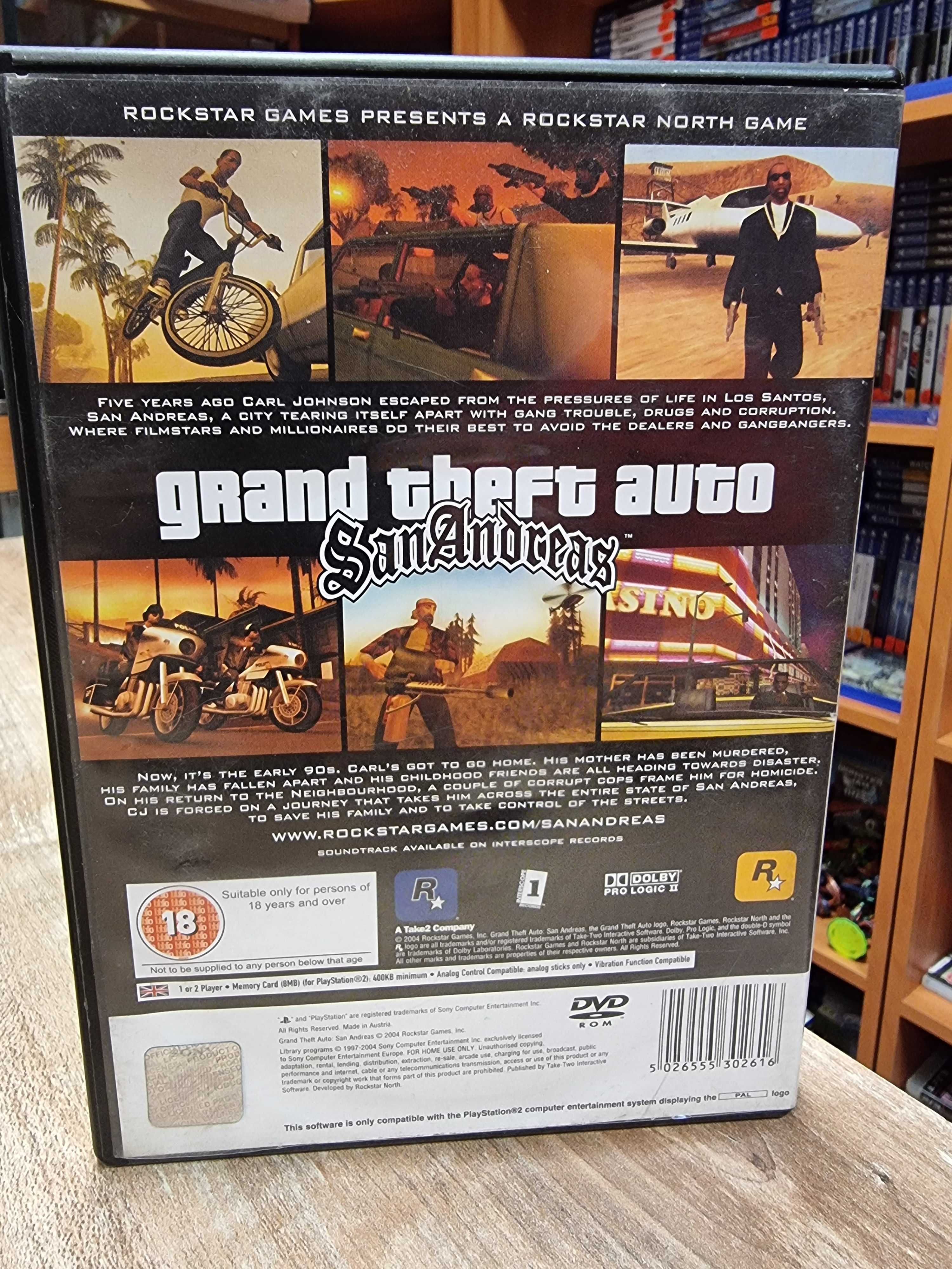 Grand Theft Auto: San Andreas PS2, Sklep Wysyłka Wymiana