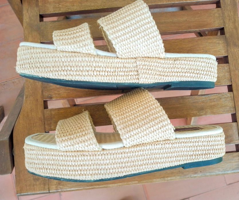 Sandálias   ráfia