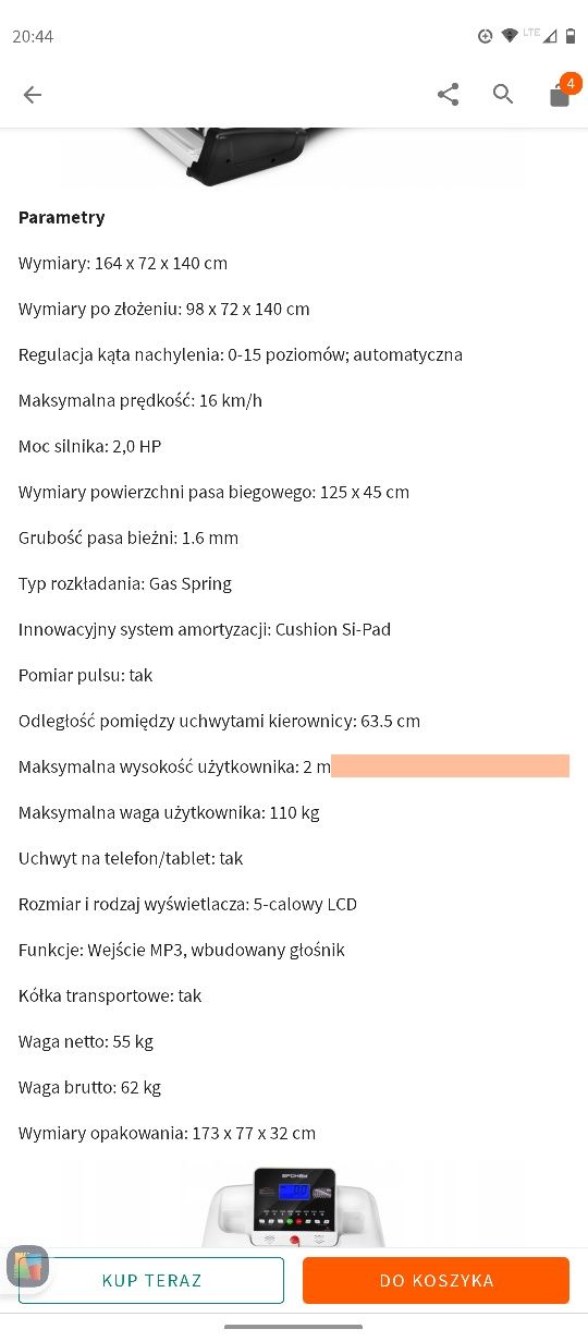 Sprzedam bieżnie elektryczna