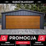 Garaż blaszany dwustanowiskowy 6x5.8m blacha NA RĄBEK garaze blaszane