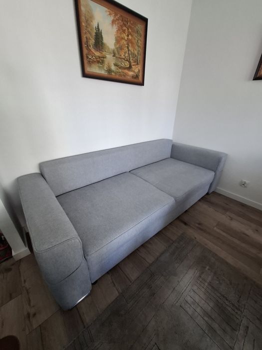 Szary zestaw z sofą oraz fotelami