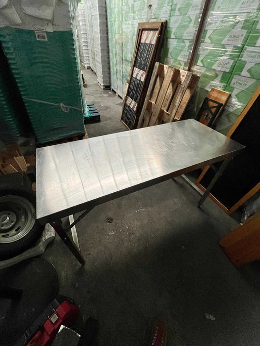 Mesa inox dobrável para restauração