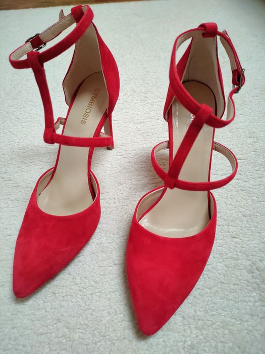 Szpilki Symbiosis czerwone rozmiar 38