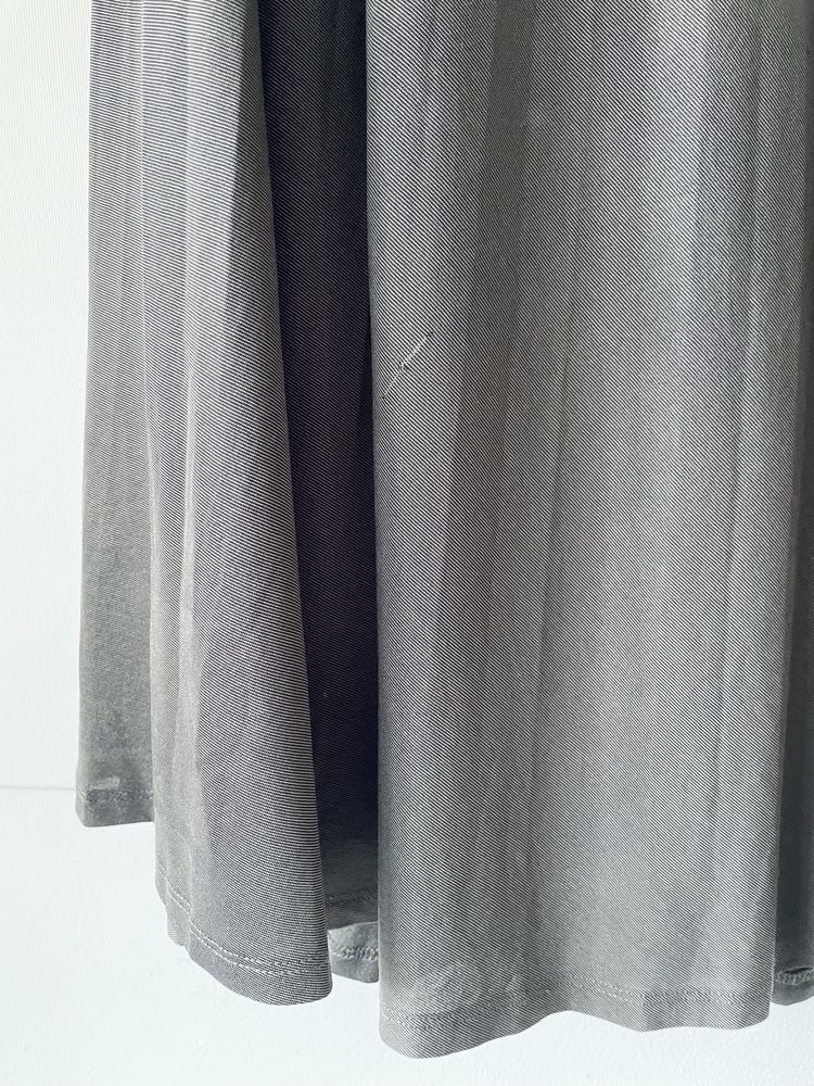 Massimo Dutti Spódnica maxi w stalowym kolorze