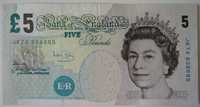 5 фунтів стерлінгів купюра Англія 2002