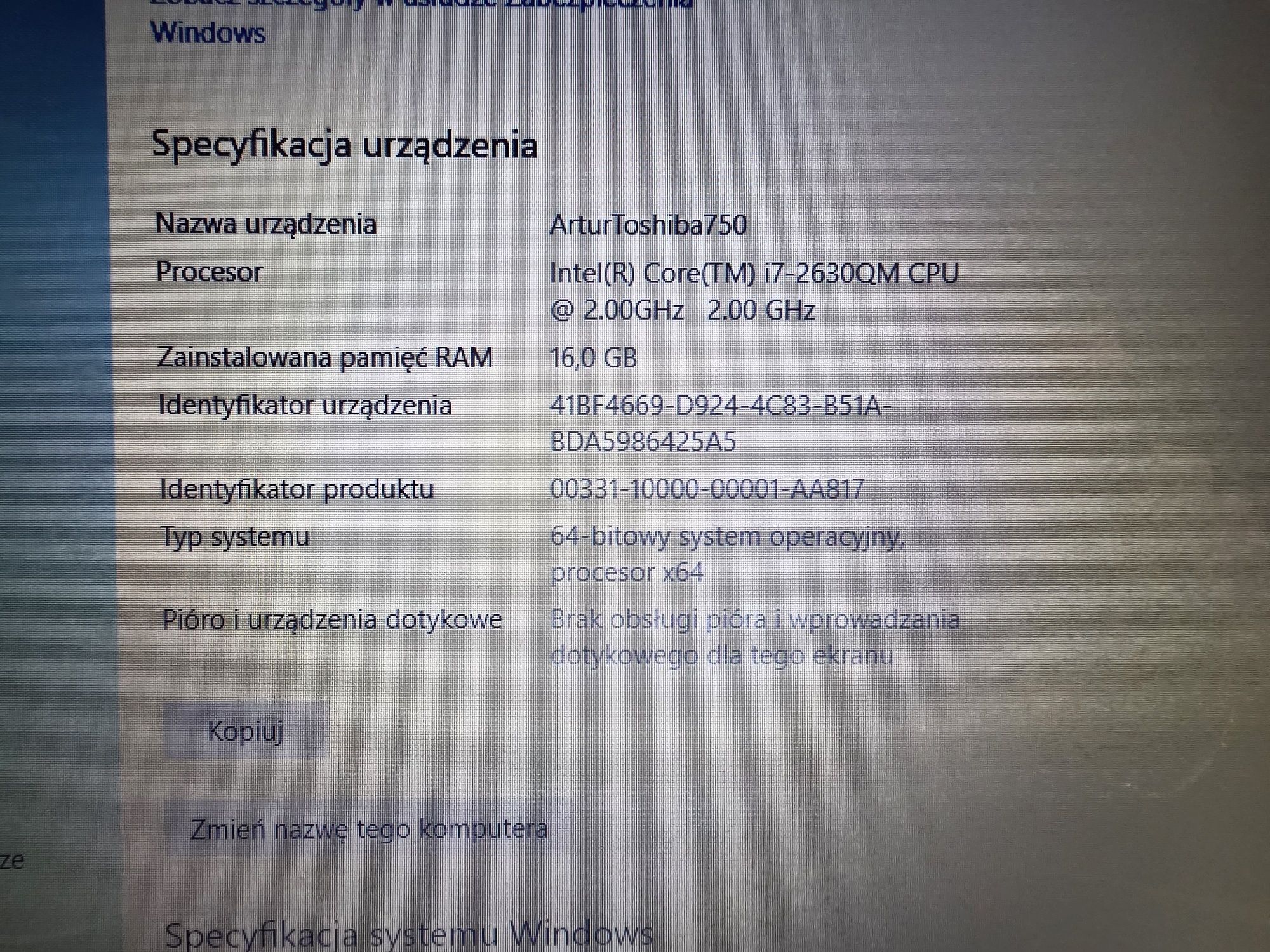 Toshiba satellite P750