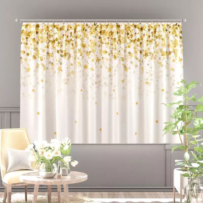 Firanka woal Gwiazdki gotowa na taśmie 260x150cm Okazja!!