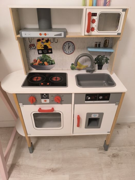 Duża Drewniana kuchnia dla dziecka stan dobry