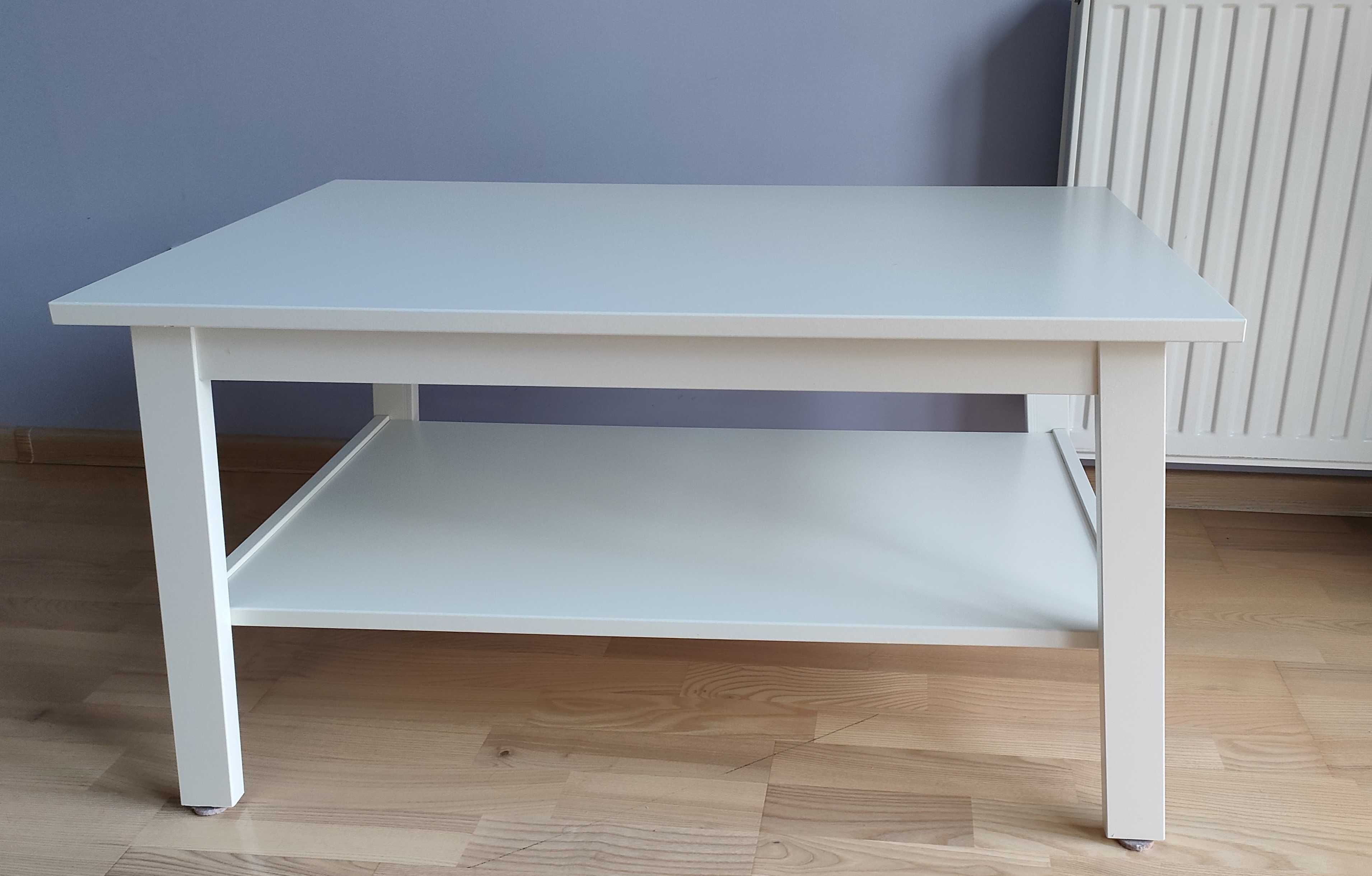 Ikea Lunnarp stolik kawowy biały 90x55x49 cm prostokątny