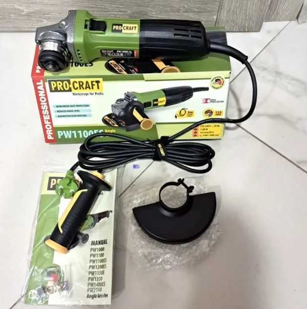 УШМ болгарка Procraft PW 1100ES 1100 Вт M14, плавный пуск