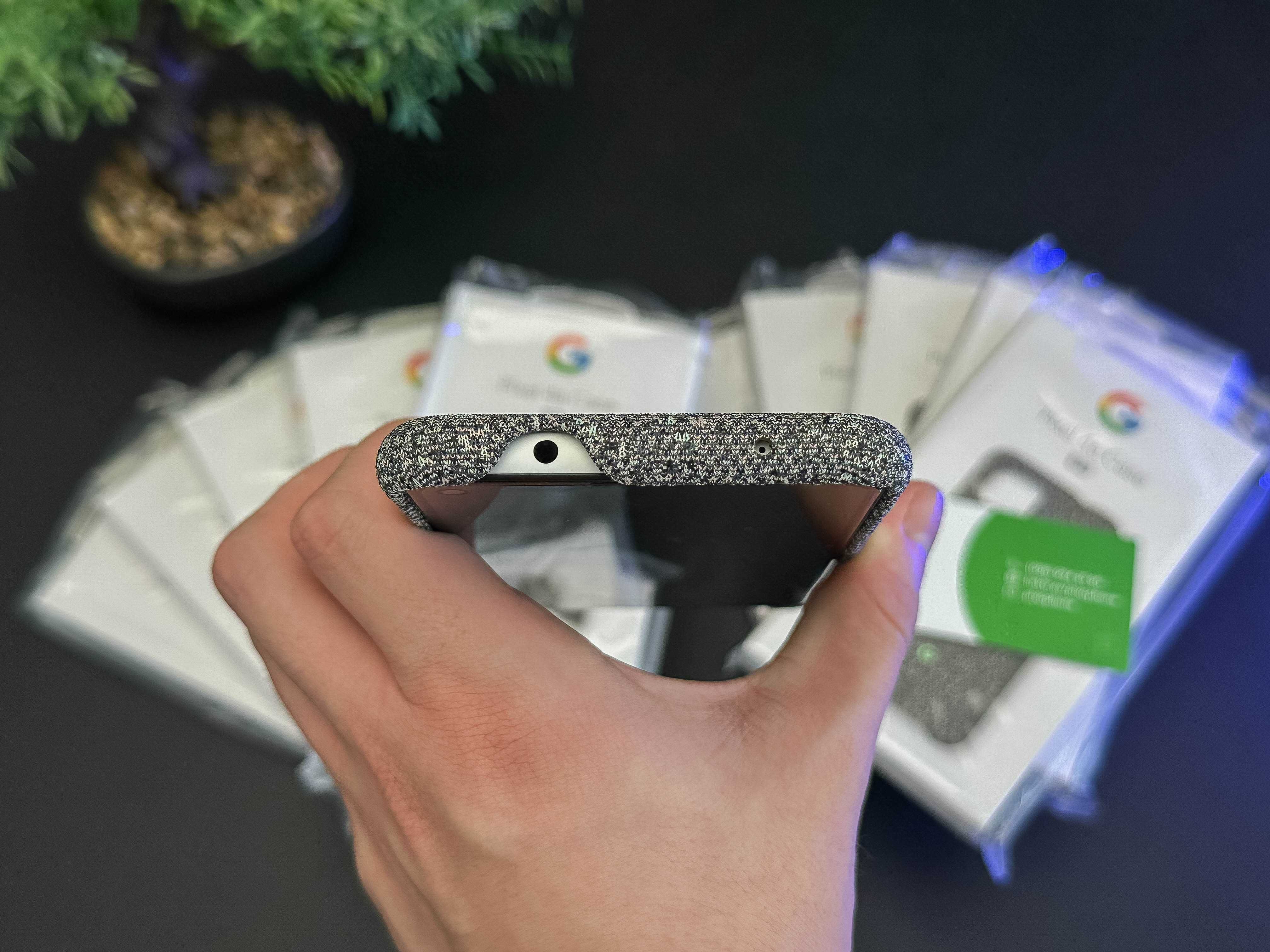 NEW Оригінальний чохол Google Pixel 4a 5G Fabric Case Static Gray