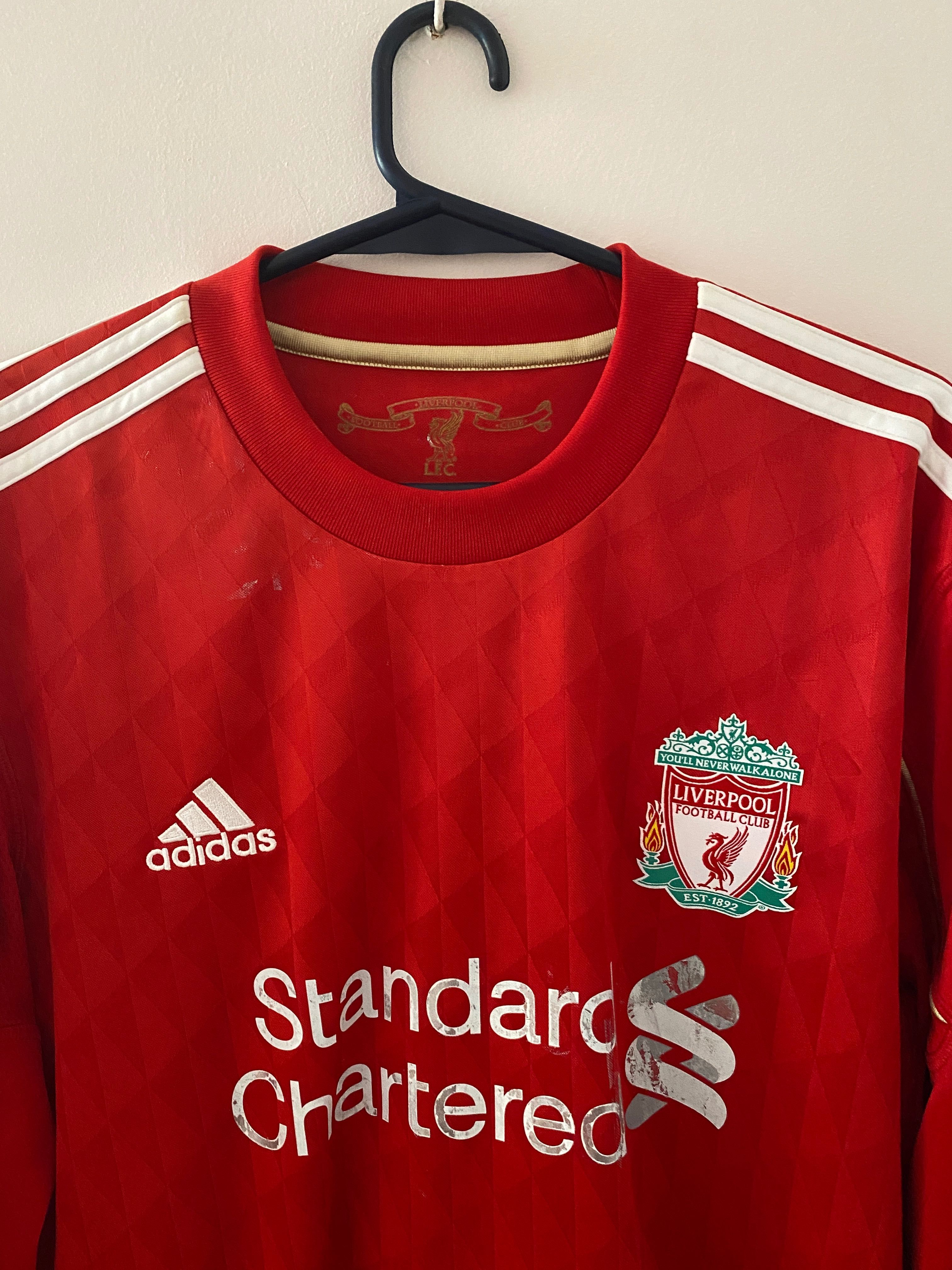 Camisola Liverpool manga comprida Futebol Andy Carroll 9 2010/12