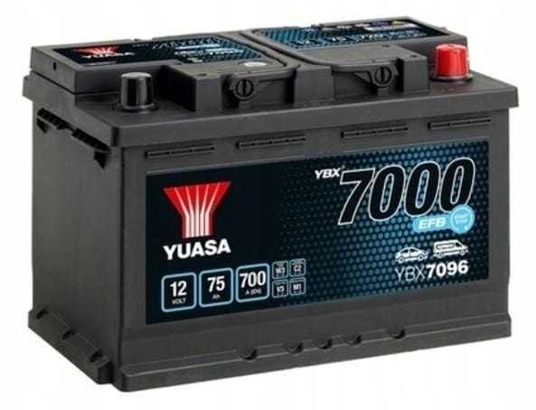 Akumulator YUASA EFB 75AH 700A YBX7096