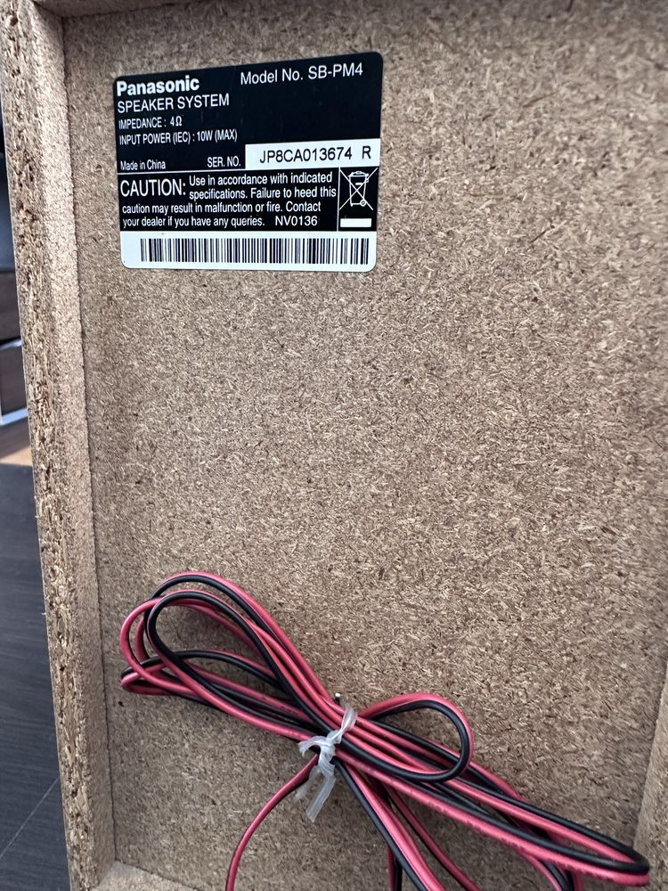 Panasonic SA-PM4 wieża + 2 głośniki + zasilacz