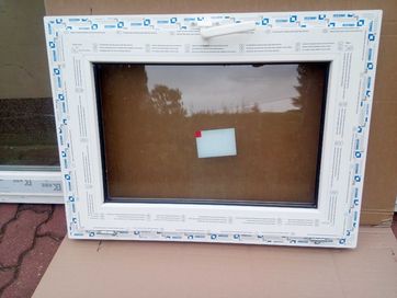 okno dwuszybowe PCV 60x50 białe, nowe, techniczne i inne rozmiary