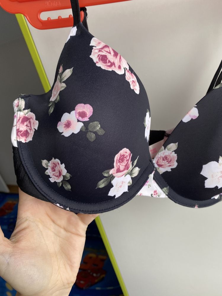 Stanik biustonosz pink victoria’s secret 70d kwiatki oryginał