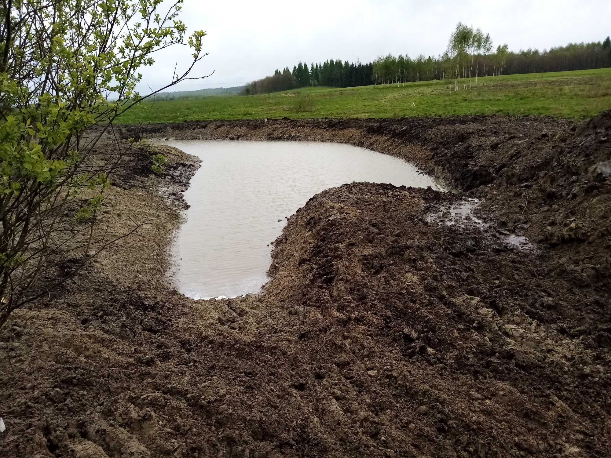 Usługi koparko-ładowarką kompletne prace i koparką linową stawy rowy.