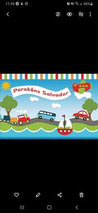Tela aniversário transportes" Salvador"