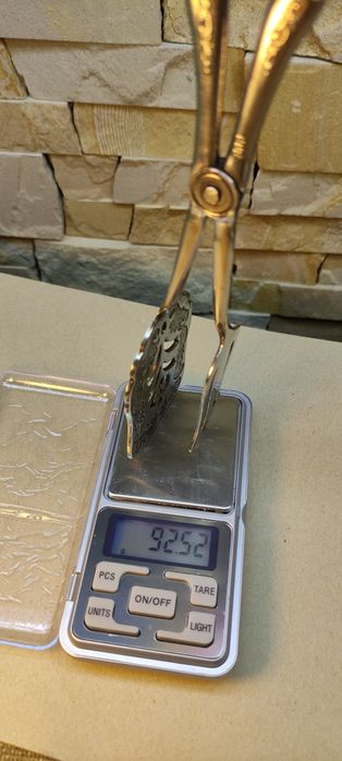 800 проба. Срібло щипці для торта