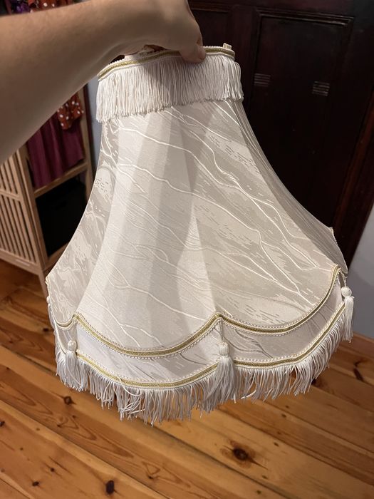 Lampa abżur tkaninowa vintage loft