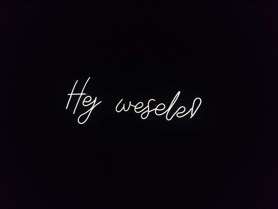 Neon weselny "Hej wesele"