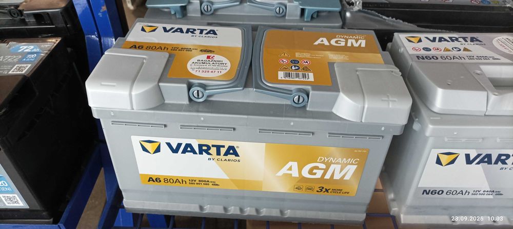 niemiecki akumulator Varta A6 80Ah AGM start-stop BMW ... Wrocław