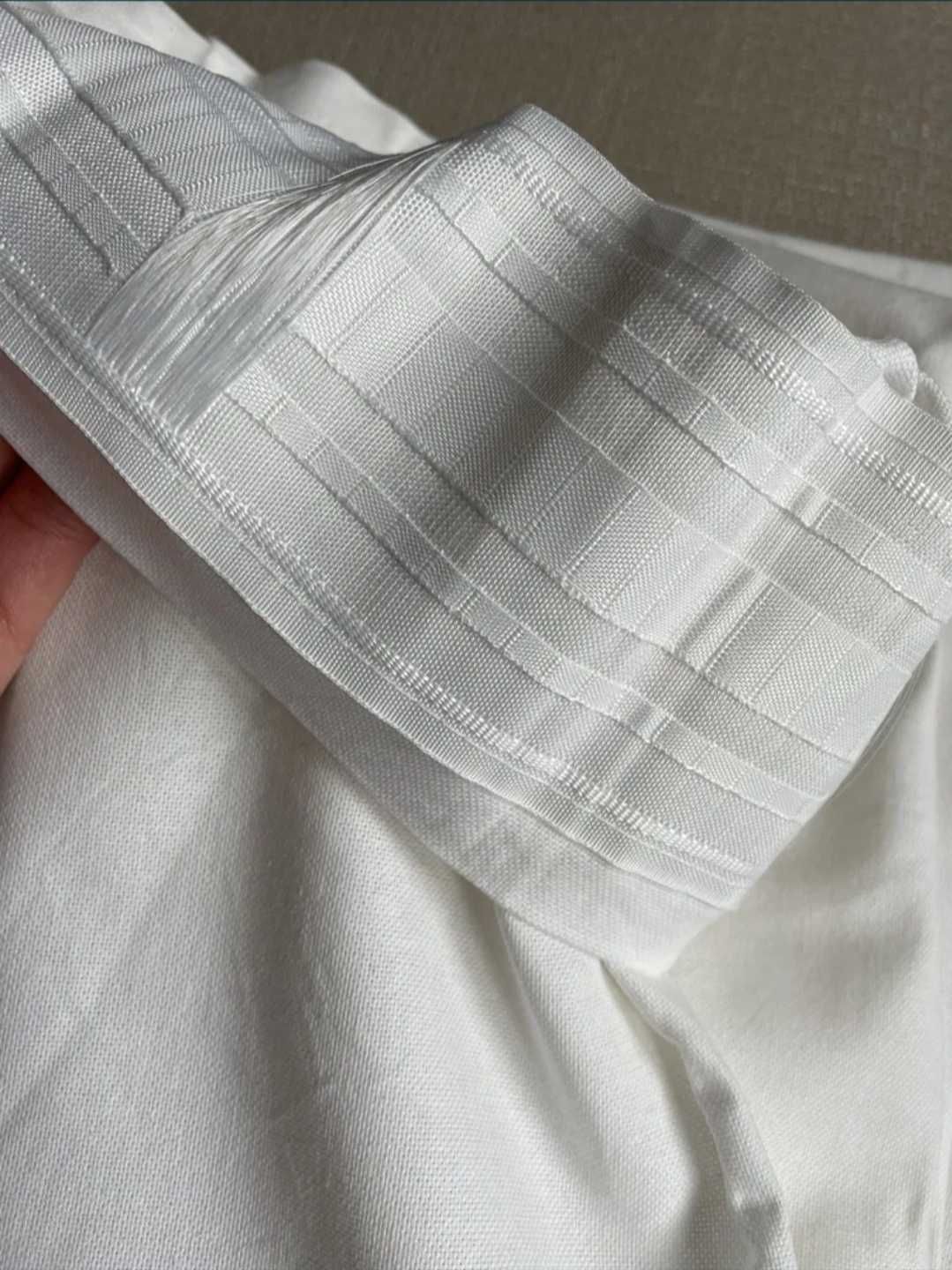 Cortinados transparentes, par, branco, 145x300 cm