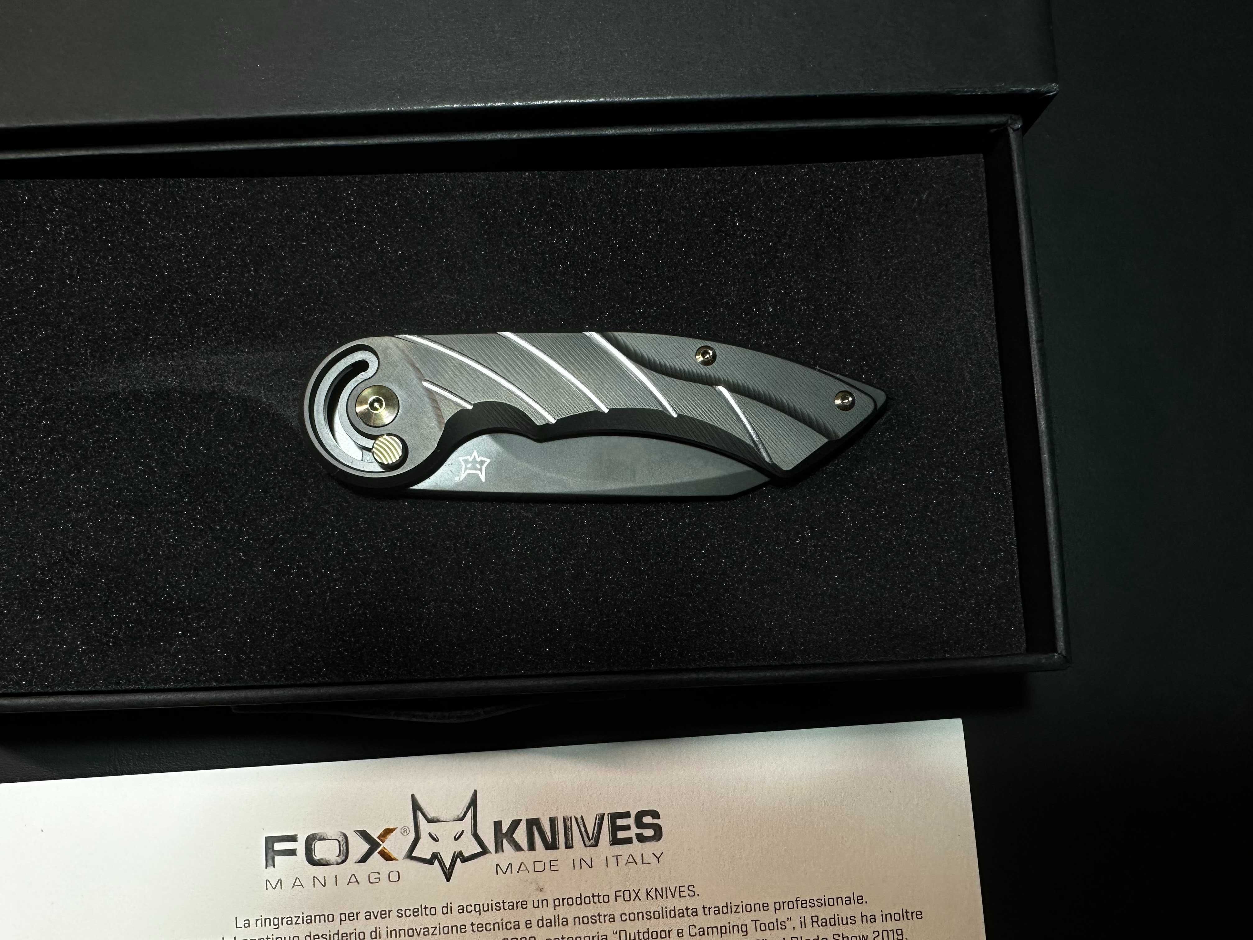 Складний ніж Fox Radius FX550 TiB M390 Steel Black Titanium Новий